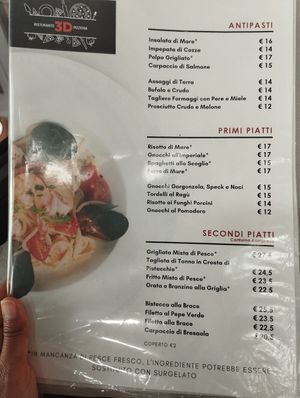 Lunch menu. Menu di pranzo at Pizzeria 3D in Lido Di Camaiore