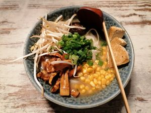 Their veggie ramen (specify vegan) at Konbu in Groningen