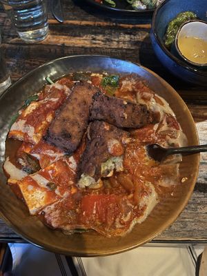 Moroccan Style Heiwa Tofu Shakshuka (SO GOOD!)  at Bandaloop in Arundel