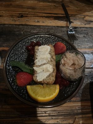 Lemon blueberry dessert   at Bandaloop in Arundel