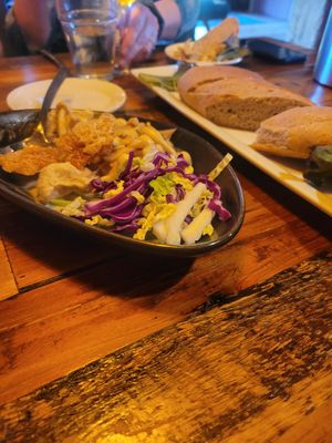 Mushroom frisee and rosemary sourdough at Bandaloop in Arundel