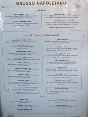 Solo 2 opciones veganas en la carta… at Grosso Napoletano - Malasaña in Madrid