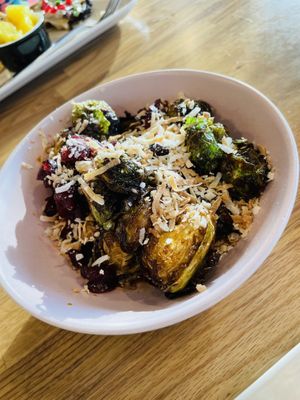 Soso Brussels- Pineapple Soy Glaze Drunken Cranberries  Toasted Coconut 🥥   at The SoSo in West Palm Beach
