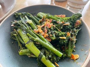 Tender steamed broccoli   at The Wild Café in Newquay