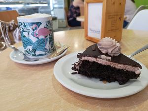 Chocolate cake at Tres Semillas in Alicante