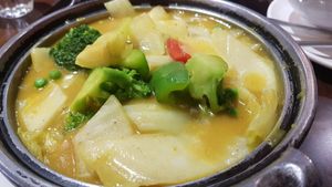 Mixed vegetables curry at China Red in Sheffield