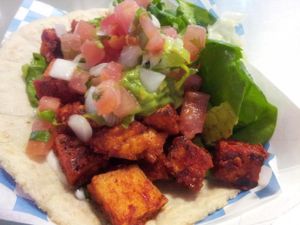 Baja Tofu Taco at El Azteca Mexican Taco Shop in Provo