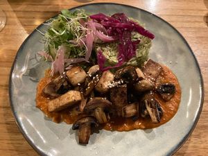 vegan seasonal dish at El Peral Valparaiso in Valparaiso