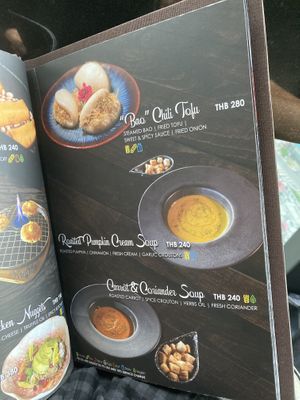 The menu  at Bangkok Heightz in Bangkok