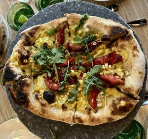 Corn pizza  at Everyday Pizza in Denver