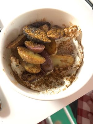 Potatoes with tzatziki   at Everyday Pizza in Denver