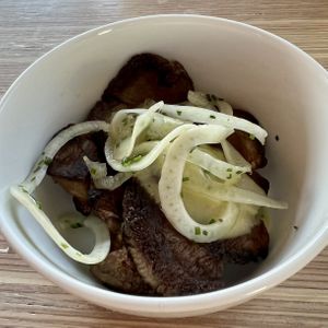 Lion’s Mane fun bite  at Everyday Pizza in Denver