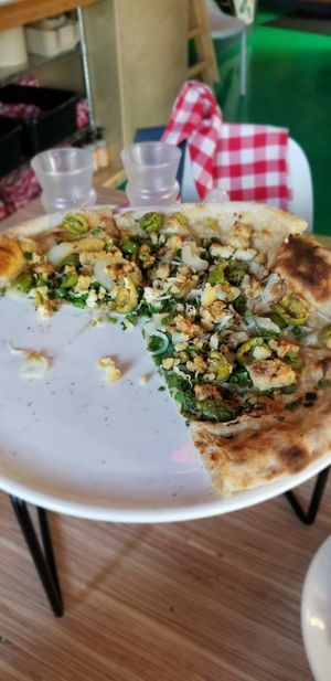 Onion pizza at Everyday Pizza in Denver