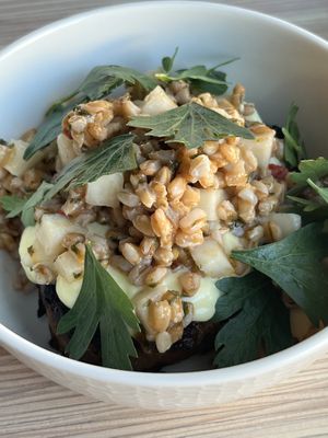 Cabbage
mustard, parsley, sorghum, aioli, farro   at Everyday Pizza in Denver