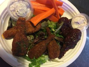 Artichokes 3 ways. The dipping sauce was awesome and I really liked the bbq flavor  at Golden Road Brewing - West Glendale in Los Angeles
