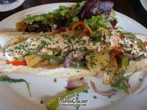 cheesy potato sandwich at Golden Road Brewing - West Glendale in Los Angeles