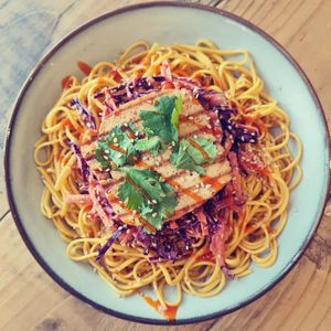 Spicy Tofu Noodle Salad at Grow Green Deli + Eatery in Huddersfield