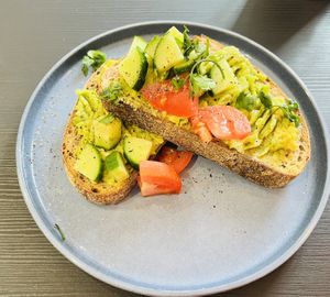 Avocado sourdough  at Grow Green Deli + Eatery in Huddersfield