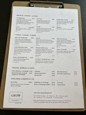 Menu   at Grow Green Deli + Eatery in Huddersfield