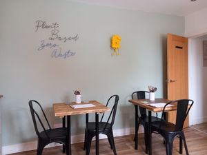 Upstairs, cool vibe & tunes at Grow Green Deli + Eatery in Huddersfield