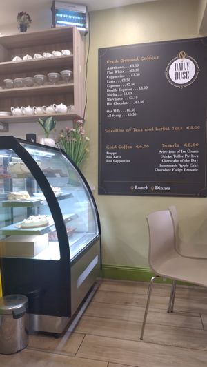 Drinks and dessert menu as of August 2025 at Daily Dose Restaurant in Clonakilty