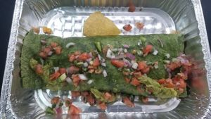Massive Burito Vegano at Azul Tequila Authentic Mexican Cuisine in Seymour