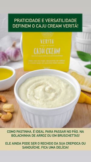 Caju Cream: pode ser usado em recheios, molhos e receitas para substituir requeijão, queijo, molho branco...  at Veritá in Porto Alegre