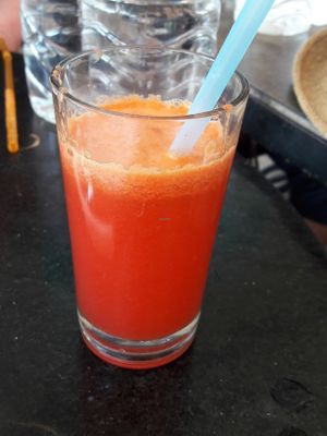 carrot ginger juice at Millets of Mewar in Udaipur