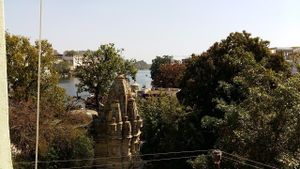 View from the upper floor @ Millets of Mewar. at Millets of Mewar in Udaipur