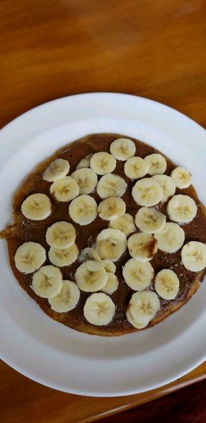 vegan nutella banana pancake at Millets of Mewar in Udaipur