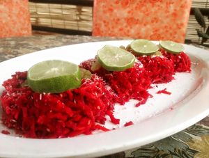 Breathe properly, stay curious & eat your beets with some carrots.  at Millets of Mewar in Udaipur