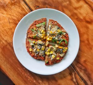 Vegan pizza (healthy and light)  at Millets of Mewar in Udaipur