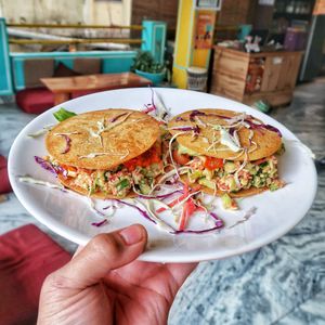 Vegan tacos (fresh and tasty) at Millets of Mewar in Udaipur