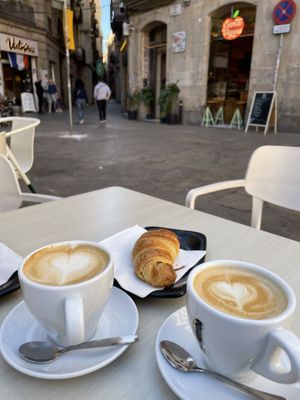 Croissant terrace  at Santa Vegana in Barcelona