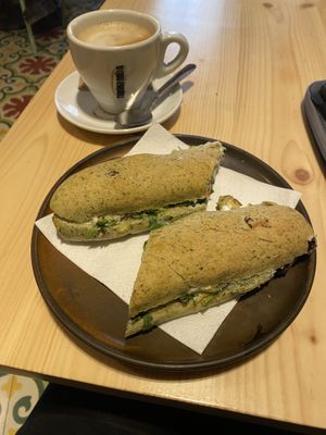 Avocado Baguette   at Santa Vegana in Barcelona