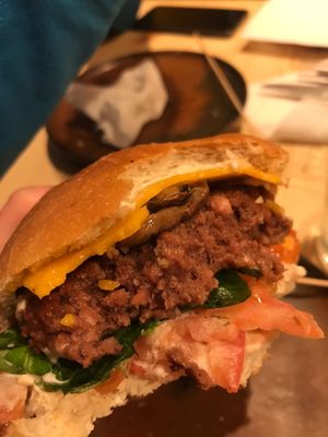 Burgers at Santa Vegana in Barcelona