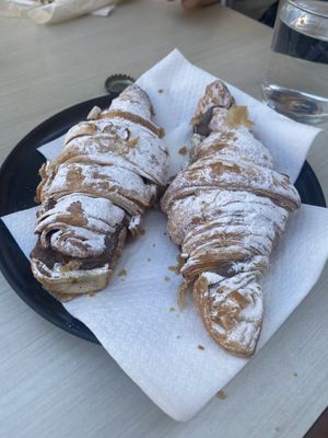 Choco filled croissant  at Santa Vegana in Barcelona