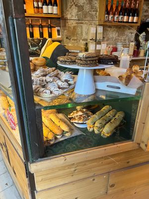 Sandwiches and pastries at Santa Vegana in Barcelona
