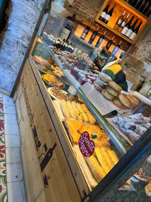 Sandwiches and pastries at Santa Vegana in Barcelona