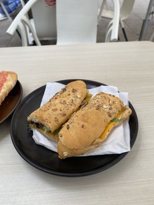Toasted baguette  at Santa Vegana in Barcelona