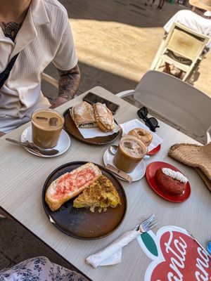 Iced coffees   at Santa Vegana in Barcelona