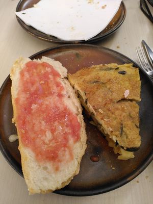 Zucchini tarte at Santa Vegana in Barcelona