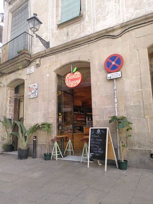 Outside at Santa Vegana in Barcelona