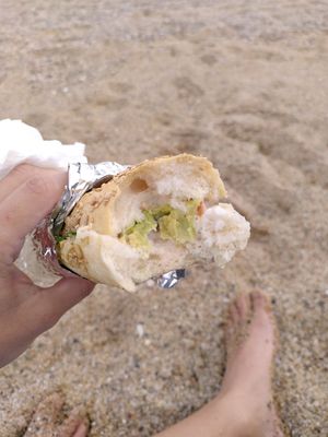 Avocado sandwich at Santa Vegana in Barcelona