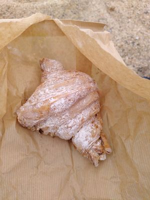 Chocolate croissant at Santa Vegana in Barcelona
