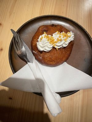 Carrot Berlina cake with chocolate  at Santa Vegana in Barcelona