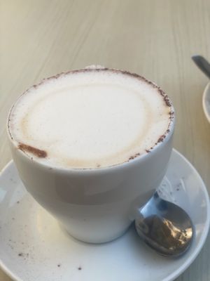 Cappuccino at Santa Vegana in Barcelona
