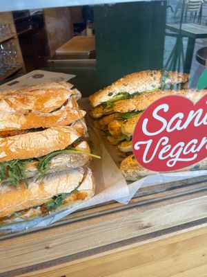 Sandwiches at Santa Vegana in Barcelona