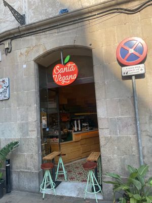 Oustide at Santa Vegana in Barcelona