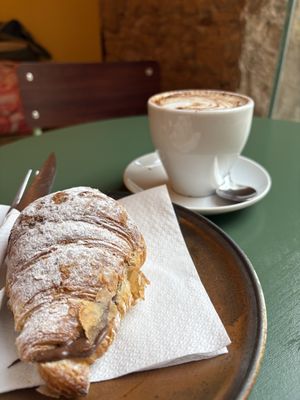 Good coffe good crossaint   at Santa Vegana in Barcelona